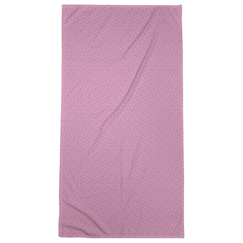 Serviette de bain hexagonale classique en treillis, Rose clair