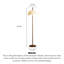 Lampe sur pied en fer et en tissu de style français rétro