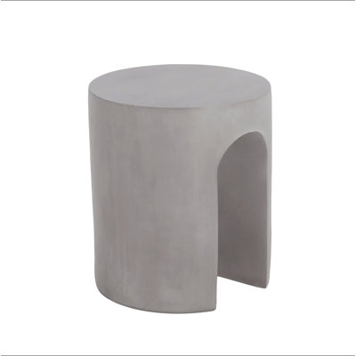 Outdoor MGO Round With U-Shape Side Table