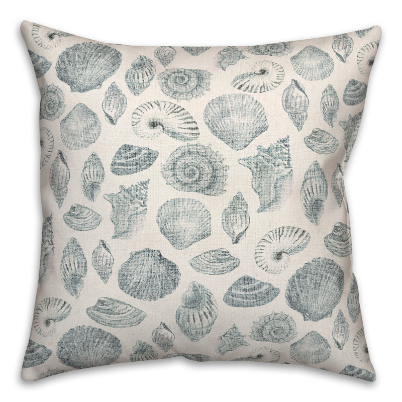 Reversible Throw Pillow, Blue/White