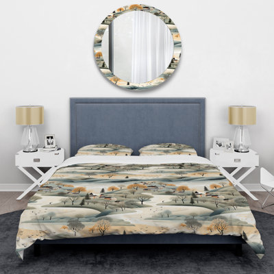 Summer Scandinavian Landscape I Duvet Cover
