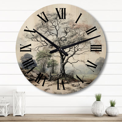 Horloge murale en bois massif Parina