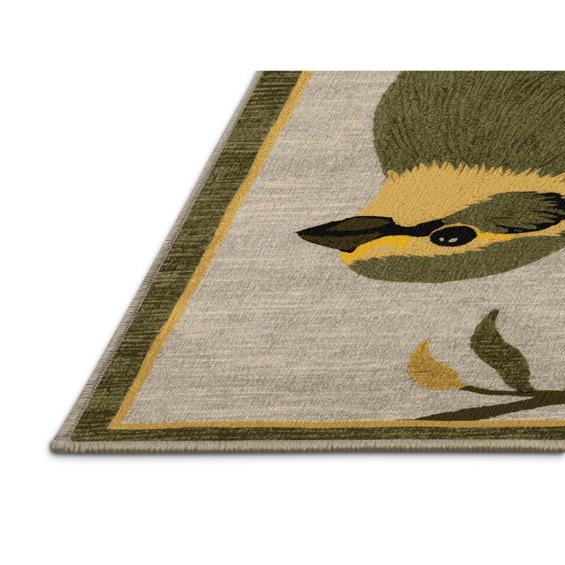  Tapis lavable européen Greenfinch Birds, Rectangle 7 pi x 9 pi
