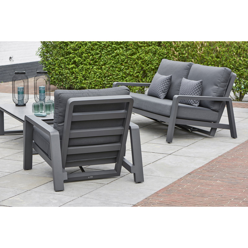 Boston Select 67'' Wide Aluminum Loveseat with Cushions