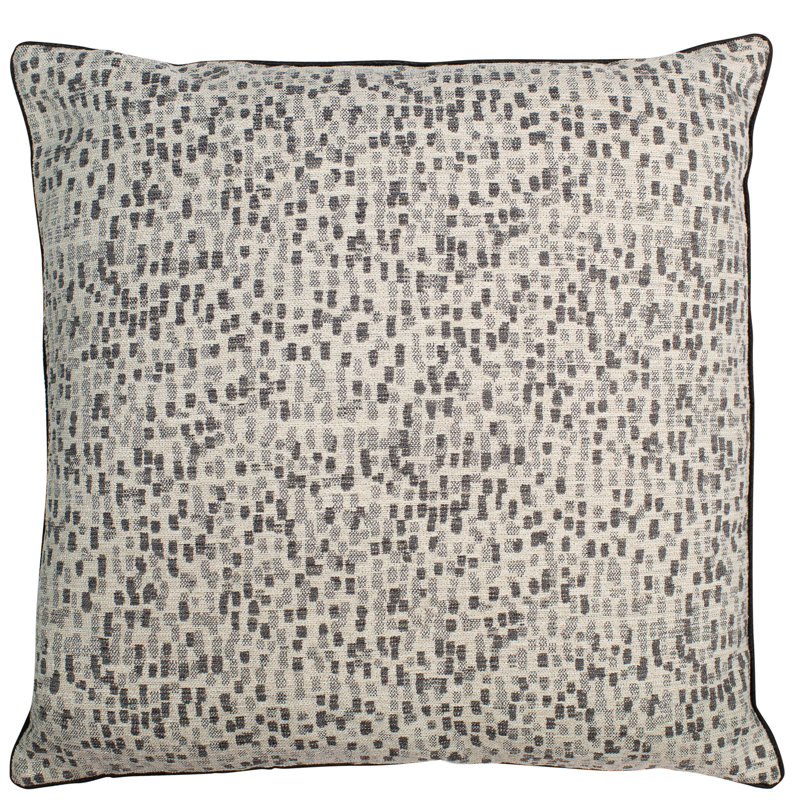 Finn Polka Dots Square Throw Cushion, Mustard, 43cm H x 43cm W x 16cm D