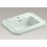 Kathryn Vitreous China Rectangular Drop-In Bathroom Sink with Overflow