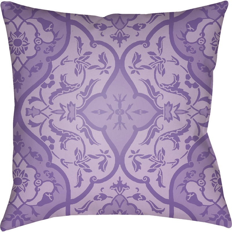 Yindi Floral Outdoor Throw Pillow, Indigo, 22" H x 22" W x 5" D