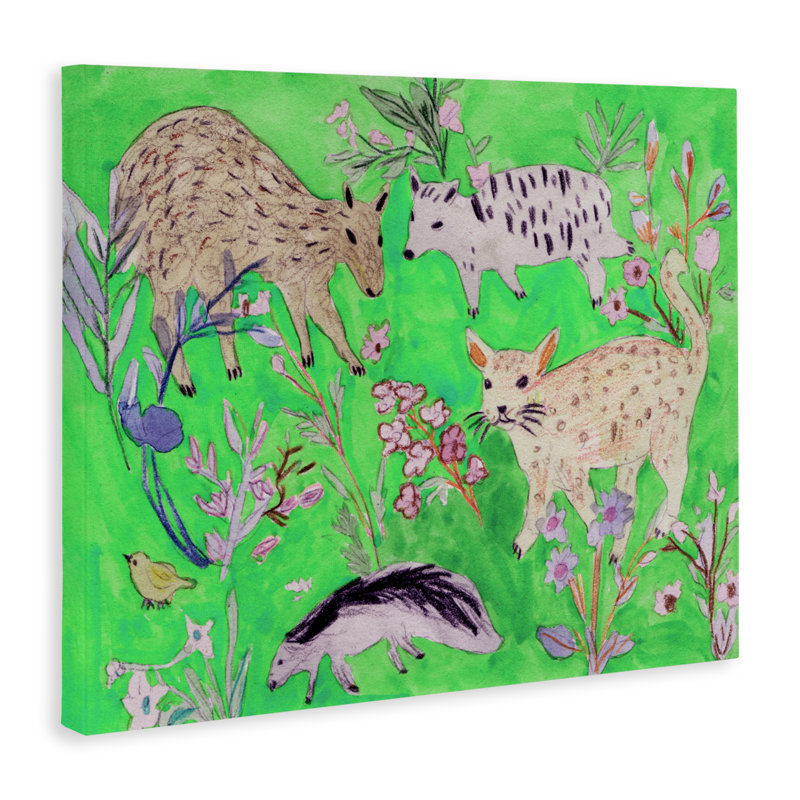 «Quirky Meadow Wildlife» par Melissa Wang, H 16 po x l 20 po