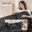 Couverture légère en duvet synthétique avec bordure en satin -21365929-102355360
