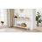 60" W Farmhouse Narrow Console Table, Entryway Table, 2-Tier Sofa Table with Distressed Finish