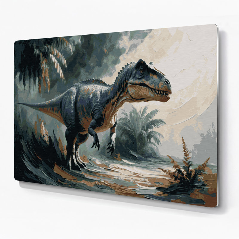 «Dinosaur Camarasaurus», art mural en métal noir, H 20 po x l 24 po