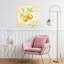 Poires et fleurs, art mural abstrait nature rustique et fruit-129003755