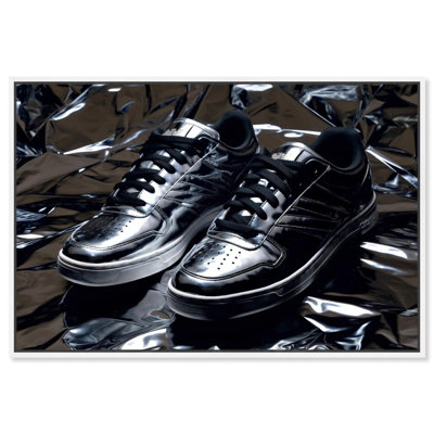 Aluminum Sneakers Canvas Sneaker Art Prints by Notoriart