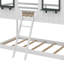 Lit superposé simple au-dessus de simple avec toit et fenêtre, garde-corps, lit superposé en bois avec porte et échelle pour tous les groupes d'âge