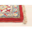 Tapis unique en laine noué à la main 5 pi x 6 pi 9 po nouvel âge Montine en rouge / jaune