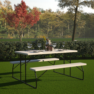 Table de pique-nique et bancs Insta-Fold