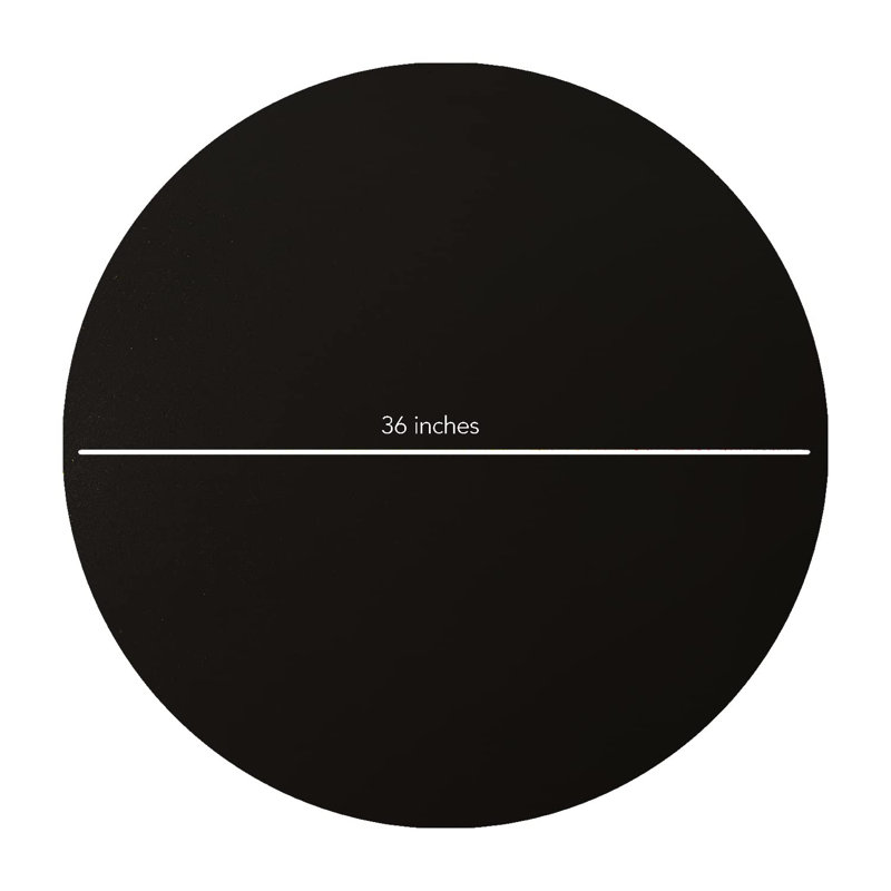 Tapis de sol rond, Noir