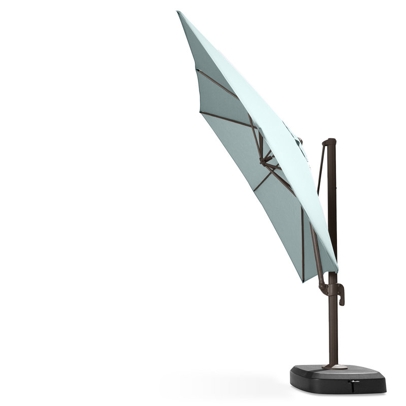 Parasol en porte-à-faux carré 10 pi Tredyn, Toile spa Sunbrella®