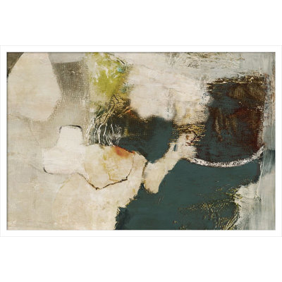 Obscured in Blue by Wood Framed Wall Art Print