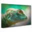 Green Lizard In Abstract - Wrapped Canvas-55311376