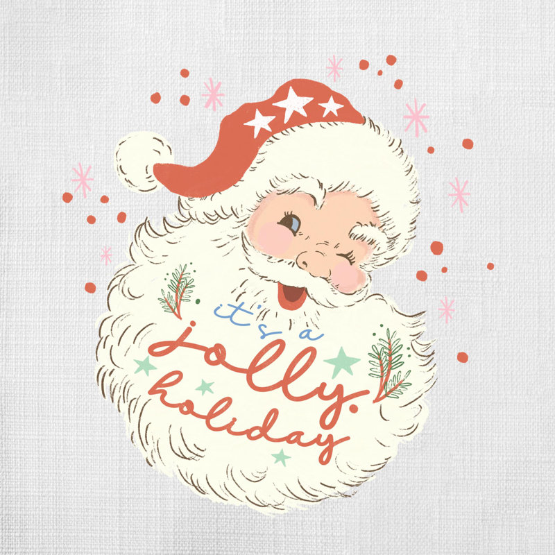 Christmas Illustration_5 Reversible Throw Pillow, 14" x 14"