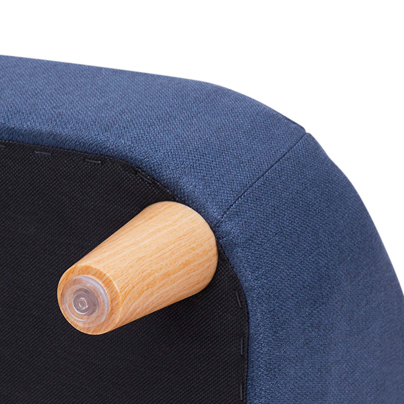 Small Navy Linen Upholstered Elevated Pet Sofa