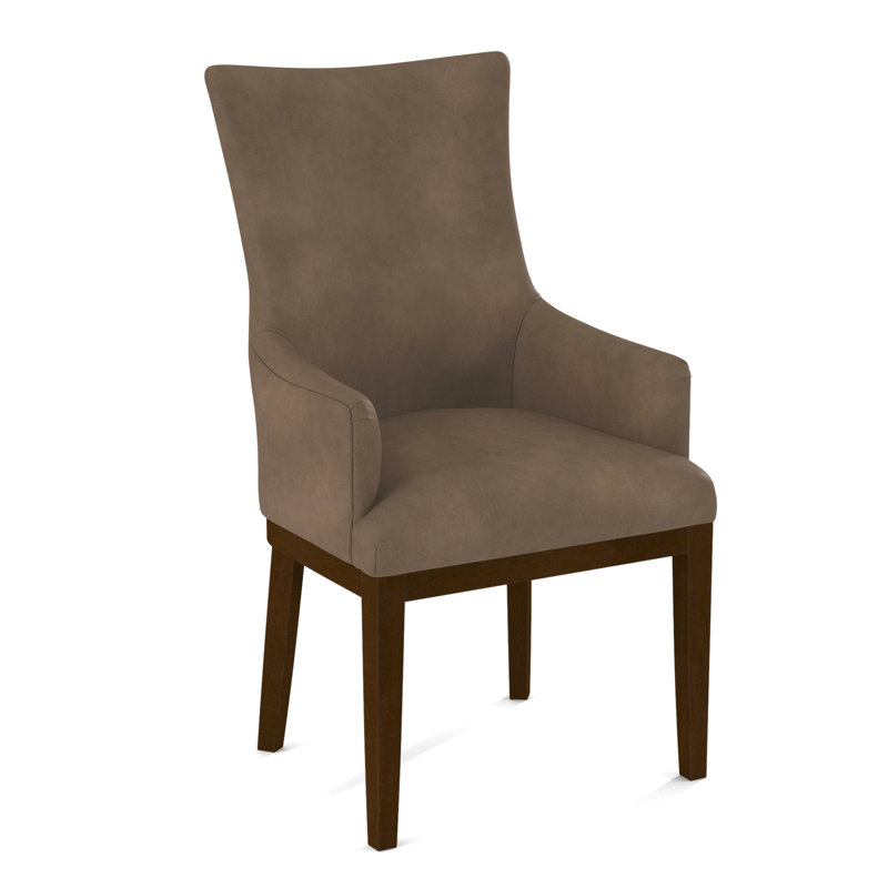 19'' H Upholstered Armchair, Pecan, Applause Bray