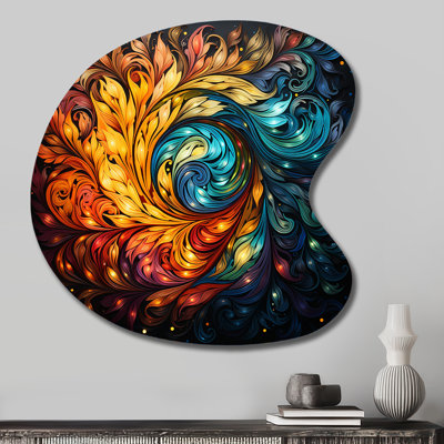 Magali - Indian Art Drop Shape Asymmetric Metal Wall Art