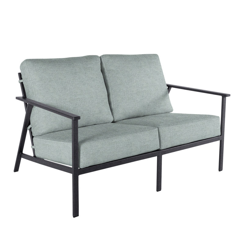 Marin Outdoor 2 - Seat Loveseat, Graphite, Flagship Stone Sunbrella®