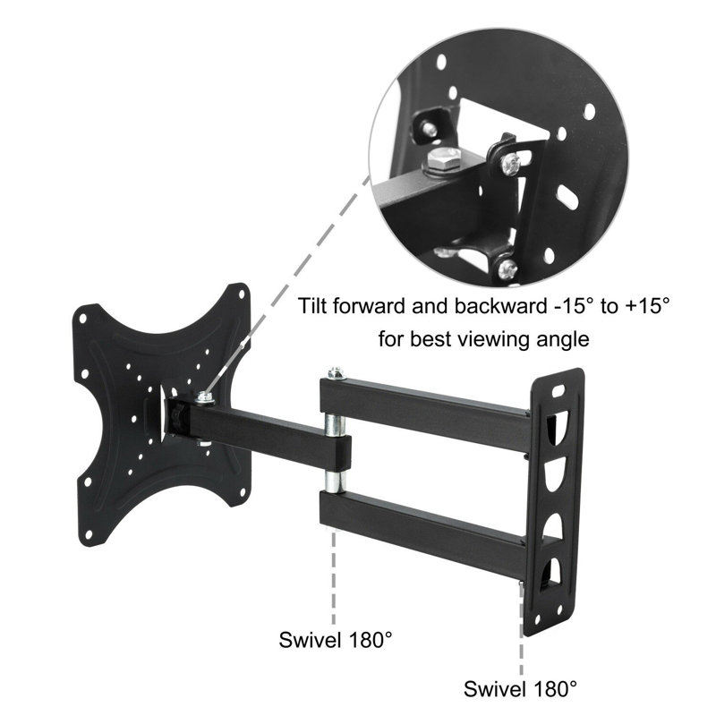 Full Motion TV Bracket Swivel Tilt TV Wall Mount For 10"-42" LCD Plasma LED Screens
