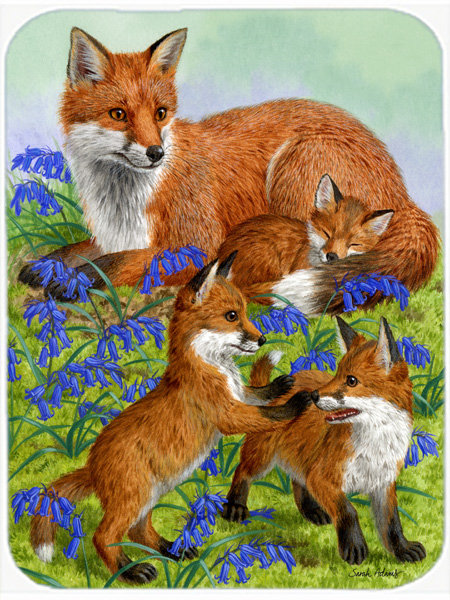 Fox Family Glass Cutting Board