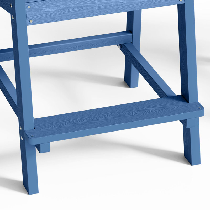 Chaise Adirondack en plastique / résine Pasquale, Bleu