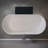 63" Freestanding Solid Surface Soaking Bathtub, Luxury, Overflow And Pop - Up Drain, Easy Installation, Modern Aesthetic For Bathroom Ambiance Upgrade Project