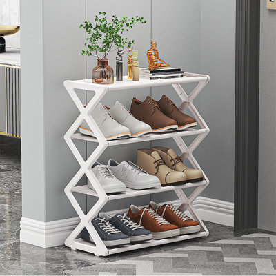 Étagère de rangement à chaussures en X