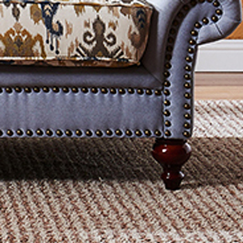 Chaise longue rembourrée American Style Chair, Mélange de polyester bleu