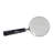 Magnifying Resin Glass Sculpture Handle For Home Decor -  Decorative Object For Office Desk, Shelf Accent, Or Living Room Decoration - 9", Black & Silver