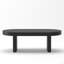 Table basse cannelée ovale de style Mid-Century moderne, table basse en bois de ferme, table basse, centre de table pour salon, bureau, décoration intérieure-720366919