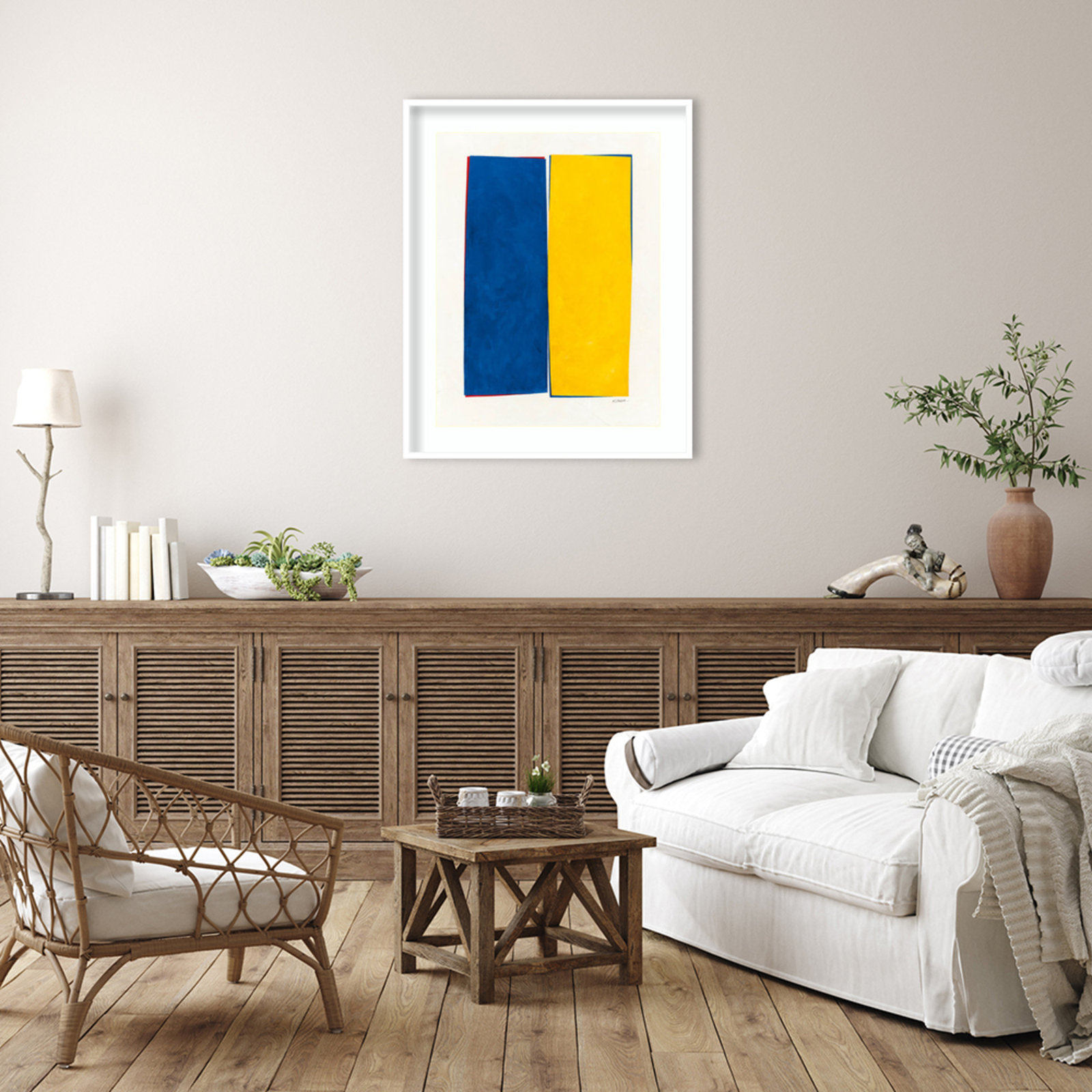 Monolithic I Wood Framed Wall Art Print, White Framed, 41" H x 33" W