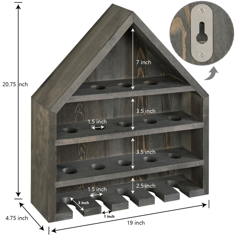 Solid Wood Wall Mounted Sports Rack
