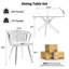 36in Square Glass Pedestal Dining Set-2134810729-2134810708-2134810704