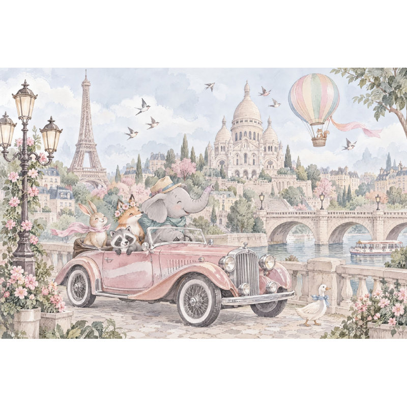 Papier peint animaux de Paris, 200 po x 120 po, Non tissé