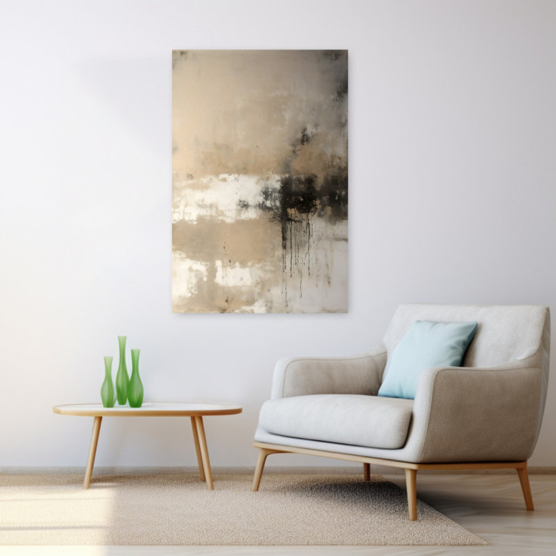 Art contemporain, art contemporain minimaliste abstrait, H 48 po x l 32 po