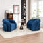 Fauteuil demi-tonneau pivotant rembourré Coyle-1536333419