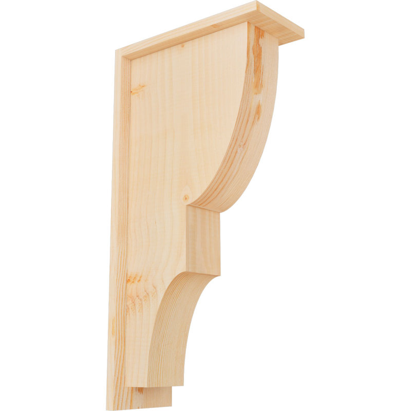 Corbeau Ridgewood avec contre-plaque, H 24 po x l 5,5 po x P 12 po, Sapin de Douglas, Lisse