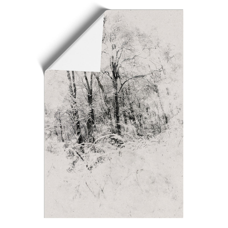 Winter Forest Watercolour - Frameless Print, 84cm H x 59cm W x 0.1cm D