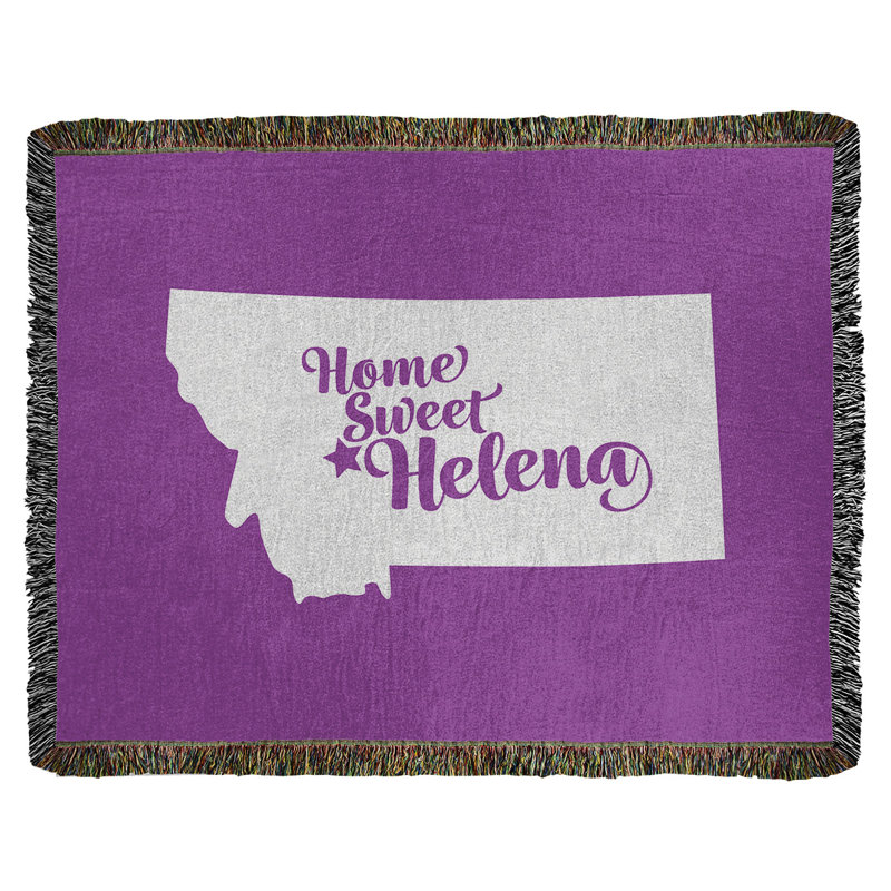 Jeté en coton hélène montana, 50 po x 60 po, Violet