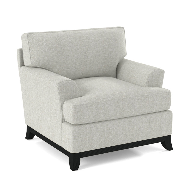 Oaks Way Armchair, Black, White Performance Fabric; 0851-94