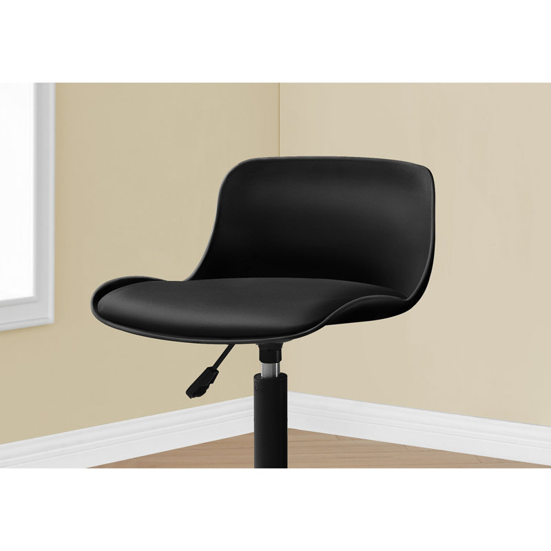 Office Chair, Adjustable Height, Swivel, Ergonomic, Computer Desk, Work, Juvenile Leather Look Metal, Contemporary, Modern