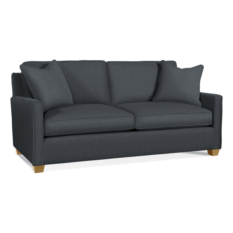 Nicklaus Sofa, Gel Memory Foam Mattress, Honey, White Textured Performance; 0865-91