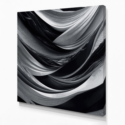 «Abstract Landscape 77», art mural sur toile grise